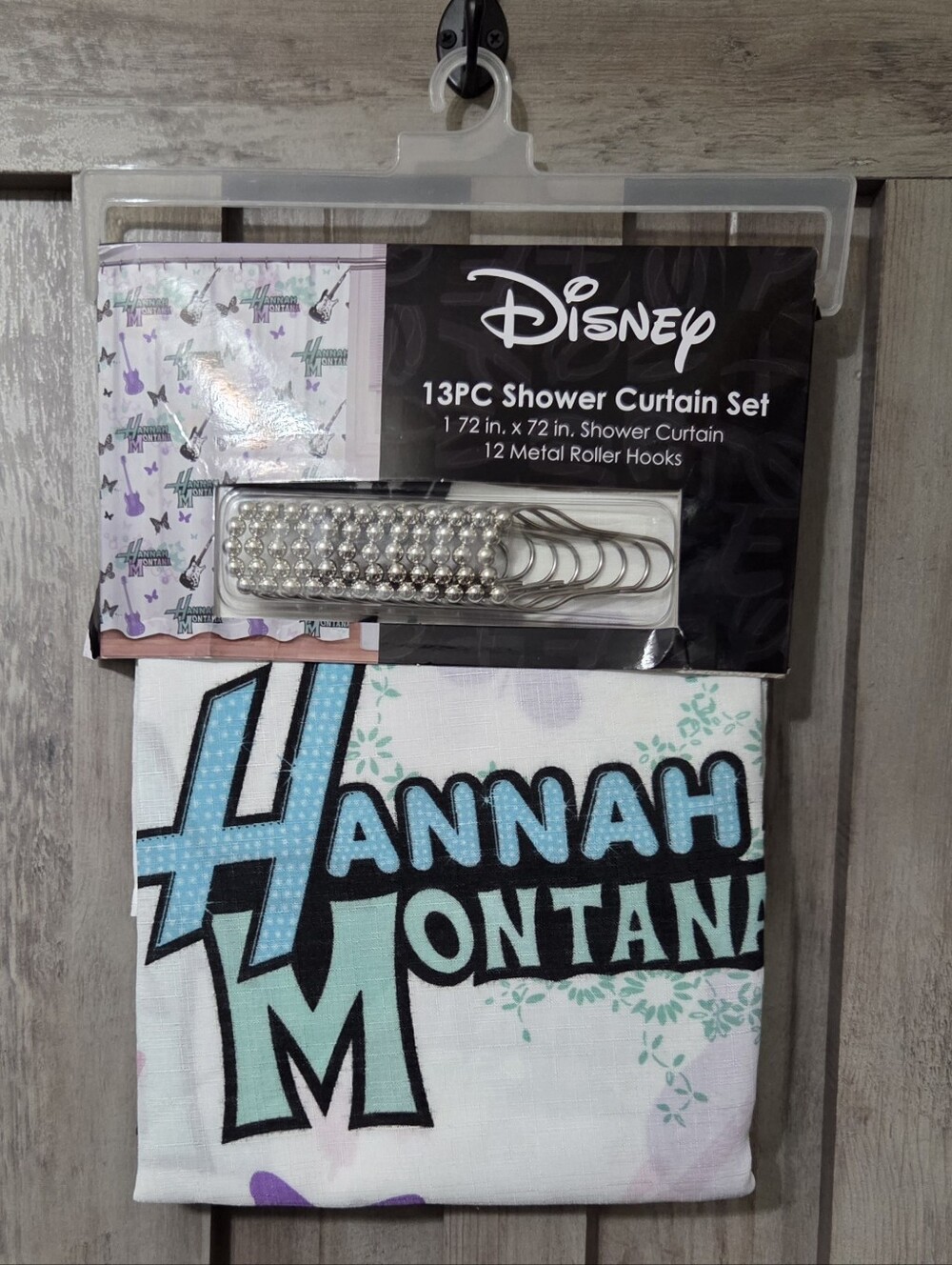 Disney Hannah Montana 13 Pc Shower Curtain Set New 72x72"